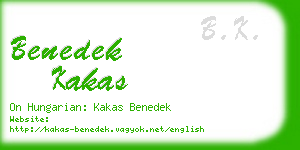 benedek kakas business card